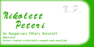 nikolett peteri business card