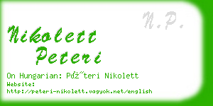 nikolett peteri business card